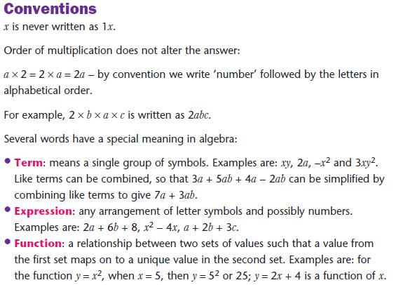 Use of symbols | gcse-revision, maths, number-and-algebra, algebra, use