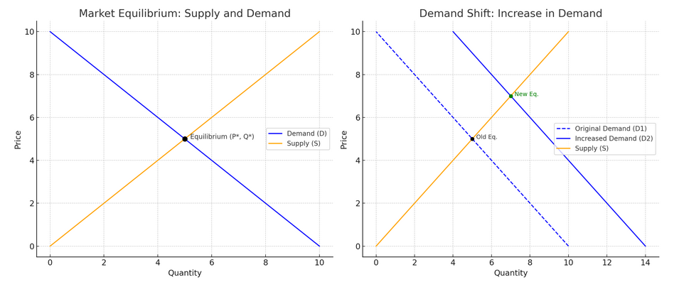 market equilbrium and demand shift
