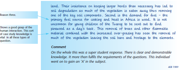 Sample question and model answer | a2-level-level-revision, geography ...