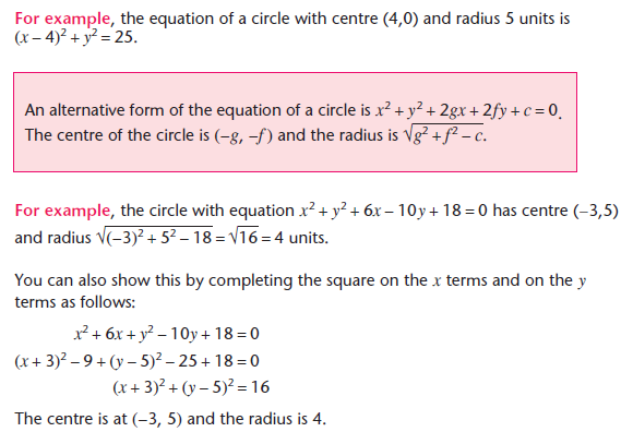 The Equation Of A Circle A2 Level Level Revision Maths Pure Mathematics Geometry