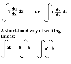 Integration by parts formula